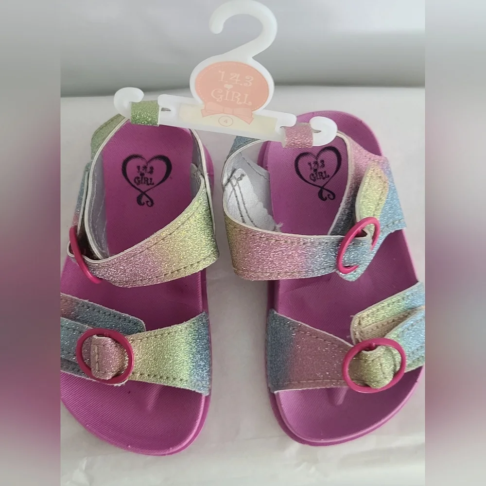 Baby Girl 143 Girls Rainbow Multicolor Sandals Size 4